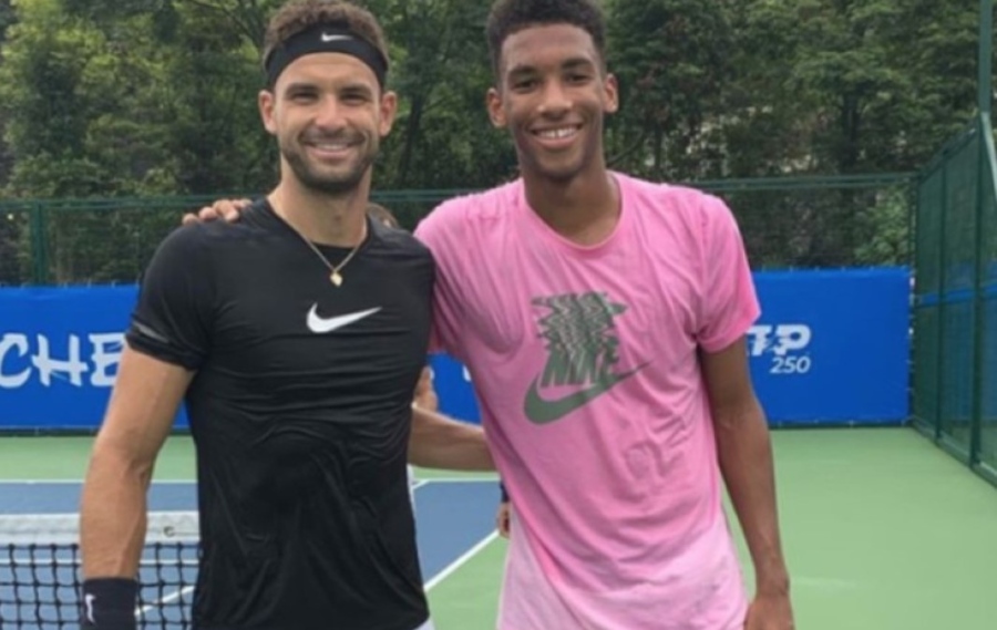 Григор Димитров и Феликс Оже-Алиасим отпаднаха от турнира за двойки в Мадрид